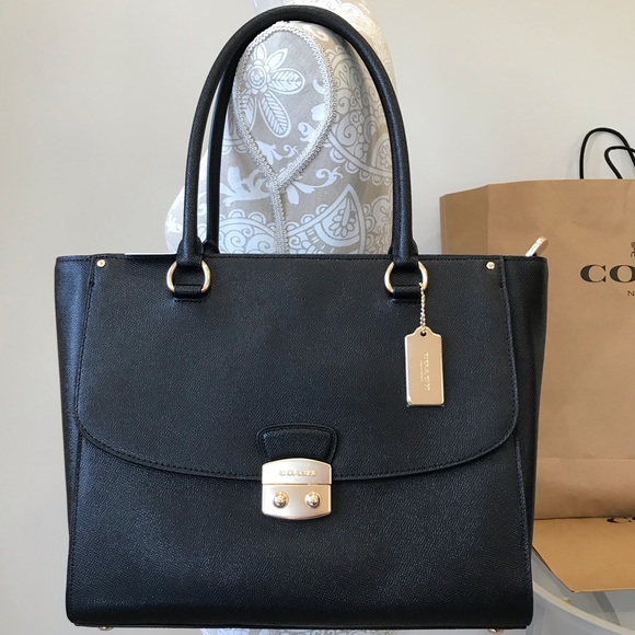 ⭐️COACH ⭐️❤️NWT AVARY Tote, Business Handbag Black - Picture 6 of 7